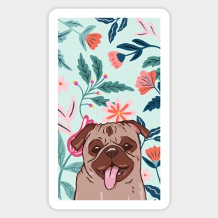 Cute Pug Smile Sticker